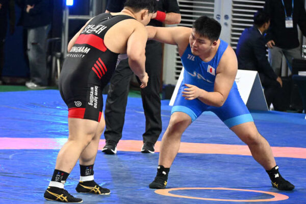＜レスリング＞【写真集】2024年韓国オープン国際大会／男子フリースタイル125kg級・永野颯大（青森県協会）