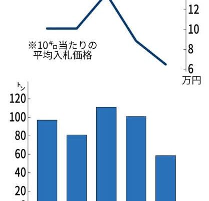 アワビ水揚げ最低､前年度から42%↓　24年度岩手県漁連共販実績