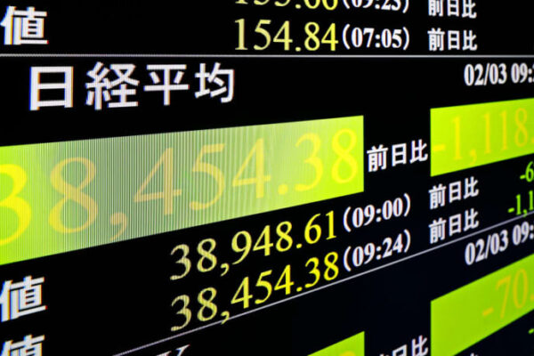 東証大幅反落、一時1100円超