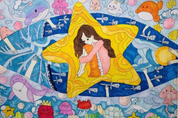 自閉症の子どもたちが描く世界　天津でチャリティー絵画展