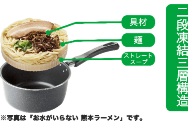 【冷凍ラーメン】水不要！ 鍋で6分半でお店レベル『お水がいらない 熊本ラーメン/尾道ラーメン』がウマッ