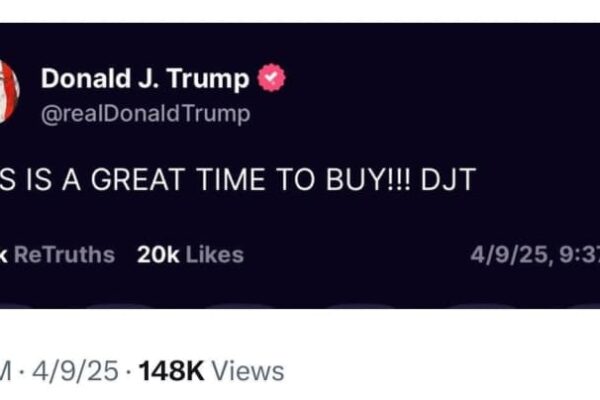 トランプ、関税停止発表前に「今が買い時だ！」投稿　野党議員ら猛反発「インサイダー取引の危険」「詐欺の手口」